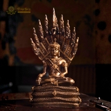 Tượng Phật Thích Ca Mâu Ni Được Rắn Thần Naga Che Mưa 31cm – Tích Muchalinda