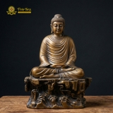 Tượng Phật Thích Ca Mâu Ni Đồng Vàng Việt Nam 30cm – Đúc Thủ Công Cao Cấp