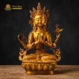 Tượng Quán Thế Âm Bồ Tát Tứ Thủ Đồng Đài Loan 48cm