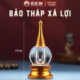 Tháp Đựng Xá Lợi Hợp Kim Đồng + Nhựa Trong | Trang Trí Bàn Thờ, Quà Tặng Tâm Linh
