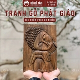 Tranh Gỗ Phật An Nhiên – Tranh Gỗ Tâm Linh Treo Tường hoặc Để Bàn