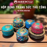Bộ Hộp Đựng Trang Sức Thủ Công Tây Tạng 3 Trong 1 Hợp Kim Đồng