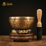 Chuông Xoay Tây Tạng Khắc Kim Cương Thủ Bồ Tát (14.5cm - Nepal)