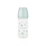 Bình sữa Thủy tinh tráng silicon Moyuum phiên bản Happy More - 240ml - Kèm núm 2