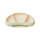 Khay ăn dặm silicone Moyuum - 3 ngăn - Đỏ/Vàng/Xanh