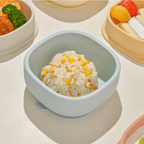 Bát ăn dặm silicone Moyuum - 6m+ - Đỏ/Vàng/Be