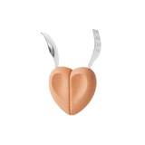 Bộ thìa dĩa Moyuum - Tay cầm silicon hình trái tim - Màu Vàng/Hồng/Cam