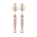 Set cọ núm bình Moyuum - Set 2 chiếc - Màu Trắng/Hồng