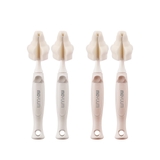 Set cọ núm bình Moyuum - Set 2 chiếc - Màu Trắng/Hồng