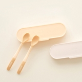 Bộ thìa ăn dặm silicon Moyuum - 2 cấp độ - 4m+ - Màu Vàng mật ong/Hồng blossom