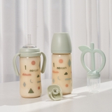 Túi lưới trái cây gặm nướu 2 in 1 Moyuum Feeder Teether - 5m+ - Màu xanh