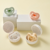 Ty ngậm 100% silicone Moyuum - 3-6m - Màu hồng