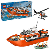 Lego City Coast Guard Rescue Boat & Helicopter 60504