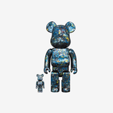 Bearbrick World Wide Tour 3 Jackson Pollock Studio Chrome Ver. 100％ & 400％ Set