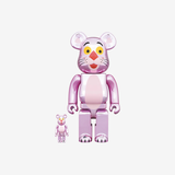 Bearbrick Pink Panther Chrome 100% & 400% Set