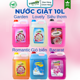 Nước Giặt 10 lít (Garden, Lovely, Romantic, Siêu Thơm, Gió Biển Bacarat)