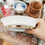 Bộ Ấm Tách 4 Món Sứ Cảnh Đức Trắng Họa Tiết Phù Điêu Hồ Điệp