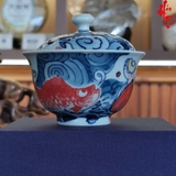 Chén Khải Sứ Cảnh Đức Vẽ Tay Hình Thần Tài - CK33 - 90ml