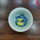 Chén Sứ Cảnh Đức Vẽ Tay Hình Cá - LY157 - 270ml