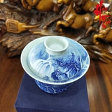 SCD001 Bộ Chén Khải Nhị Tài Thanh Hoa Sơn Thuỷ 110ml - CK39