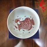 SCD001 Chén Quốc Phong Vẽ Tay Hình Cá Và Lân 150ml - LY179