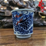 Chén Sứ Cảnh Đức Vẽ Tay HÌnh Rồng - LY78 - 100ml