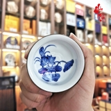 Tách Sứ Cảnh Đức - Hoa Sen - Men 2 mặt