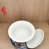 Bộ Chén Khải Sứ Cảnh Đức - Trái Đào Màu Cam 120ml