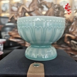 Chén Sứ Long Tuyền Dáng Đài Sen Cao 6.5cm DK 8cm 110ml