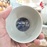 Chén Trà Sứ Thanh Hoa Cảnh Đức - Phiên Chợ 140ml