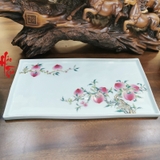 Bộ Ly Tách Pha Trà Sứ Cảnh Đức Trái Đào 9 Món