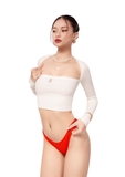 Sisters Áo bo gân tay dài cổ vuông Neva
