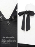SISTERS Áo croptop cổ yếm dây lưng thắt nơ Belinda - Đen