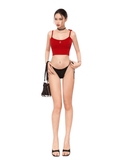 Sisters Áo croptop 2 dây cột nơ Lena