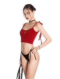 Sisters Áo croptop 2 dây cột nơ Lena