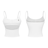 SISTERS Áo hai dây dáng croptop khoét ngực AMINTA - Trắng
