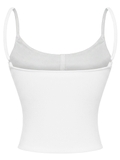 SISTERS Áo hai dây dáng croptop khoét ngực AMINTA - Trắng
