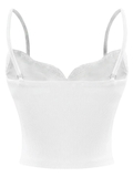 SISTERS Áo croptop phối ren ngực Wilhelmina - Trắng