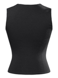 SISTERS Áo Croptop cut-out Sienna - Đen