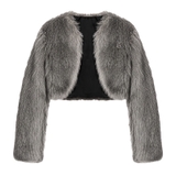 SISTERS Áo khoác lông dài tay Peggy - Xám