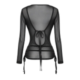 SISTERS Áo thun lưới xuyên thấu Seel