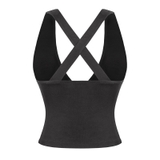 SISTERS Áo croptop đan chéo lưng Franny - Đen