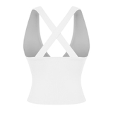 SISTERS Áo croptop đan chéo lưng Franny - Trắng