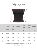 SISTERS Áo croptop cúp ngực phối đinh tán Odessa - Đen