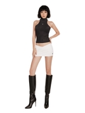 SISTERS Áo croptop cổ lọ Pruce - Đen