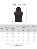 SISTERS Áo croptop cổ lọ Pruce - Đen