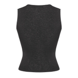 SISTERS Áo dáng dài cổ vuông Millie - Đen