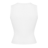 SISTERS Áo dáng dài cổ vuông Millie - Trắng