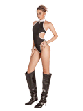SISTERS Swimsuit cổ yếm cut-out Oretta - Đen