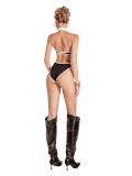 SISTERS Swimsuit cổ yếm cut-out Oretta - Đen